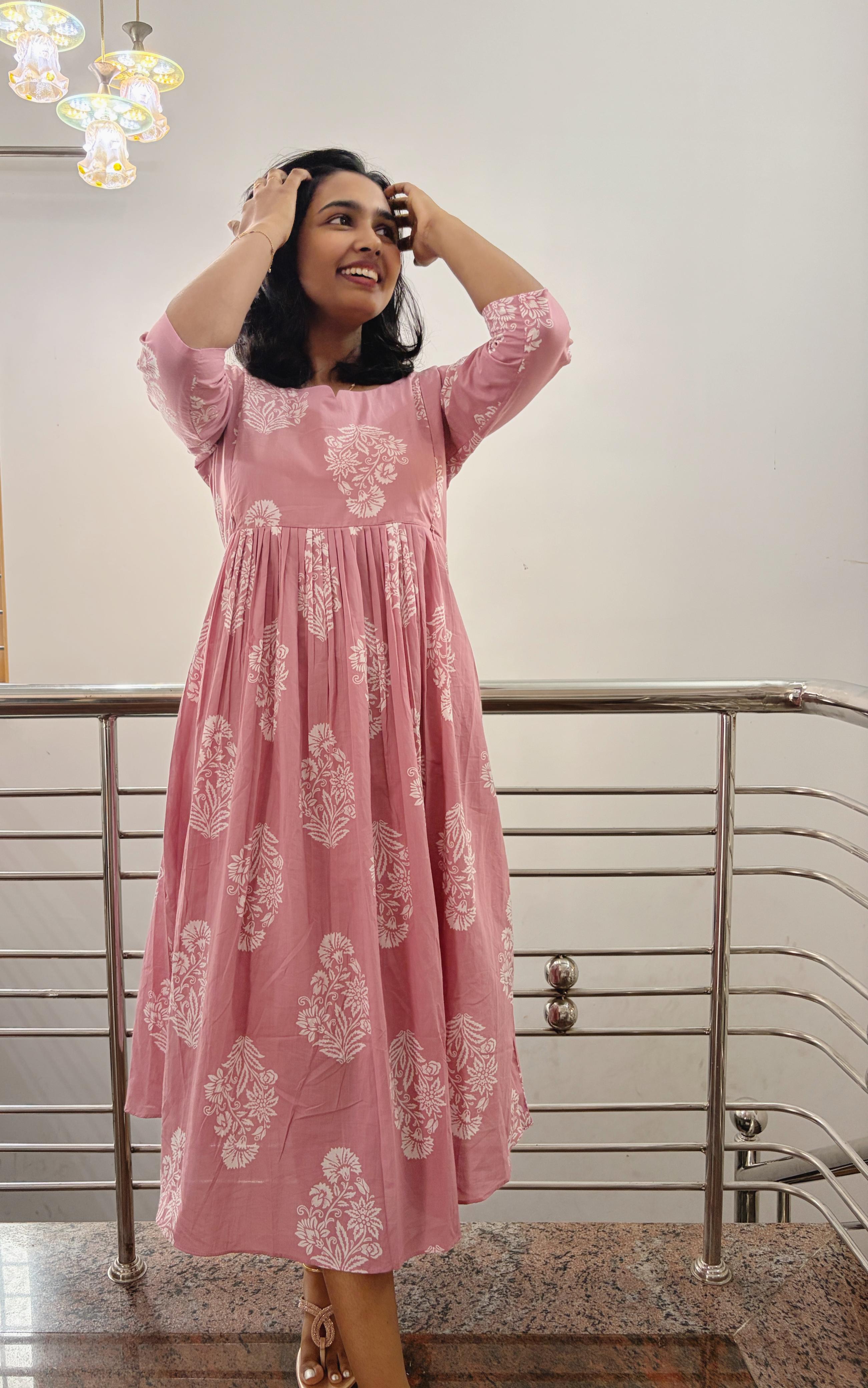 Pure cotton feeding flair Kurti