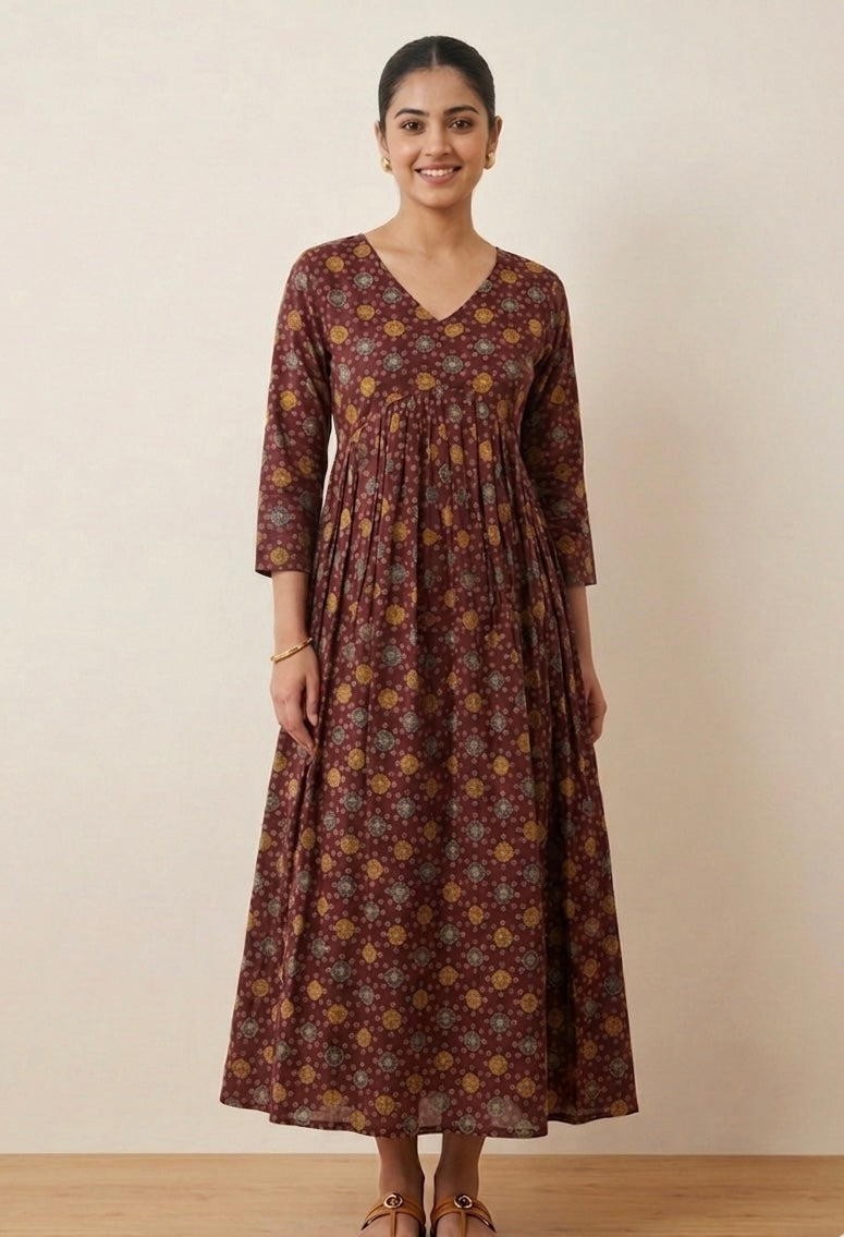 Cotton aliyacut feeding kurti